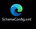 デスクトップに保存された SchemeConfig.xml